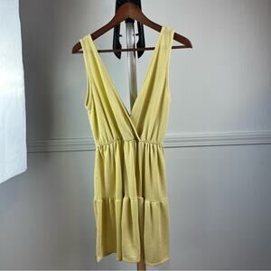 Caution To The Wind Sleeveless Yellow Lightweight Midi Dress Size Medium